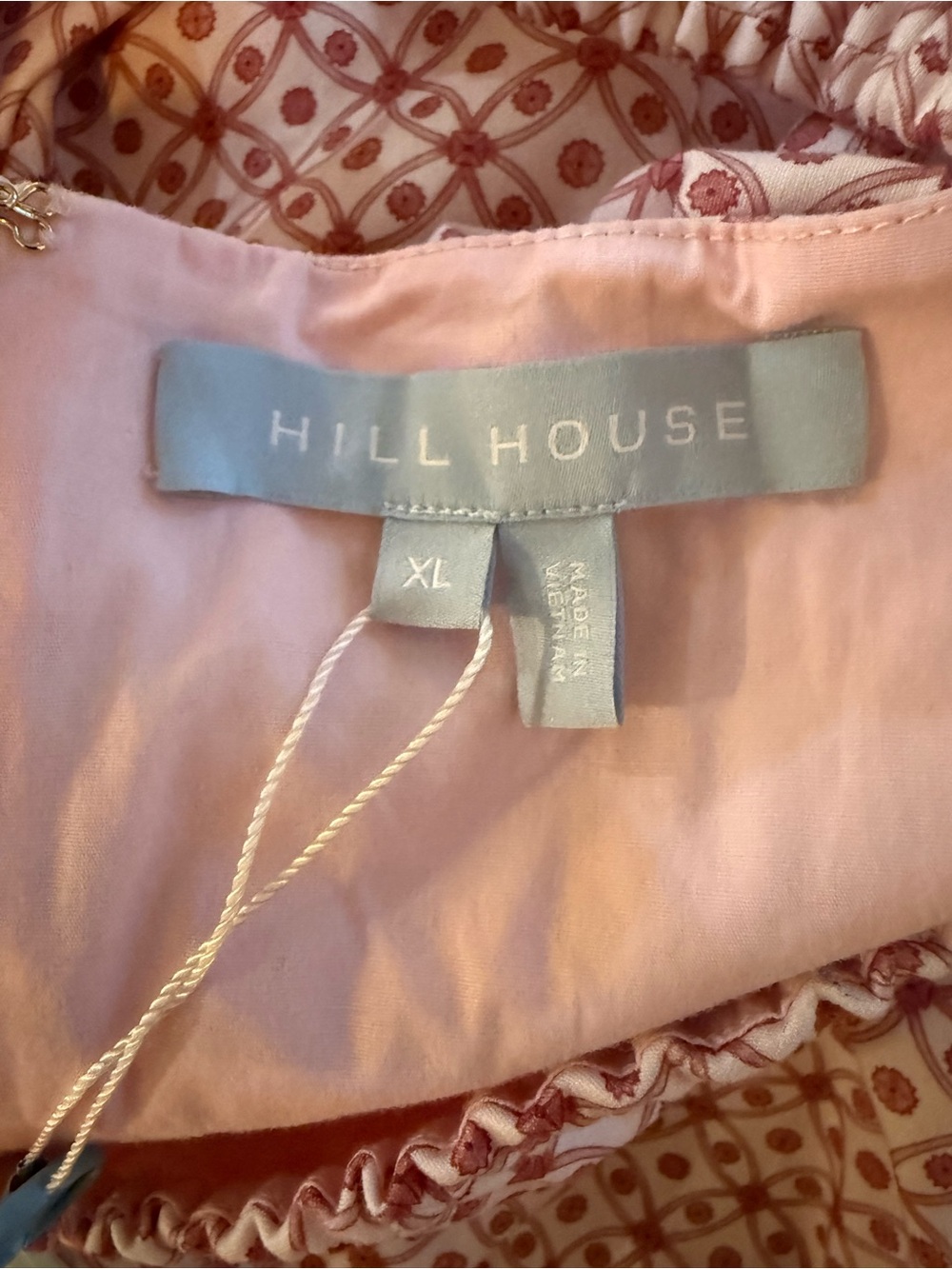NWT Hill House The Lillie Dress in Rose Circular Lattice, Size XL - Picture 10 of 10